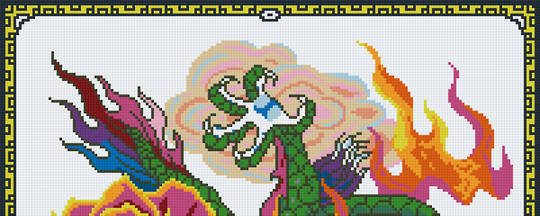 Dragon Lord Part 1 Eight [8] Baseplate PixelHobby Mini-mosaic Art Kit